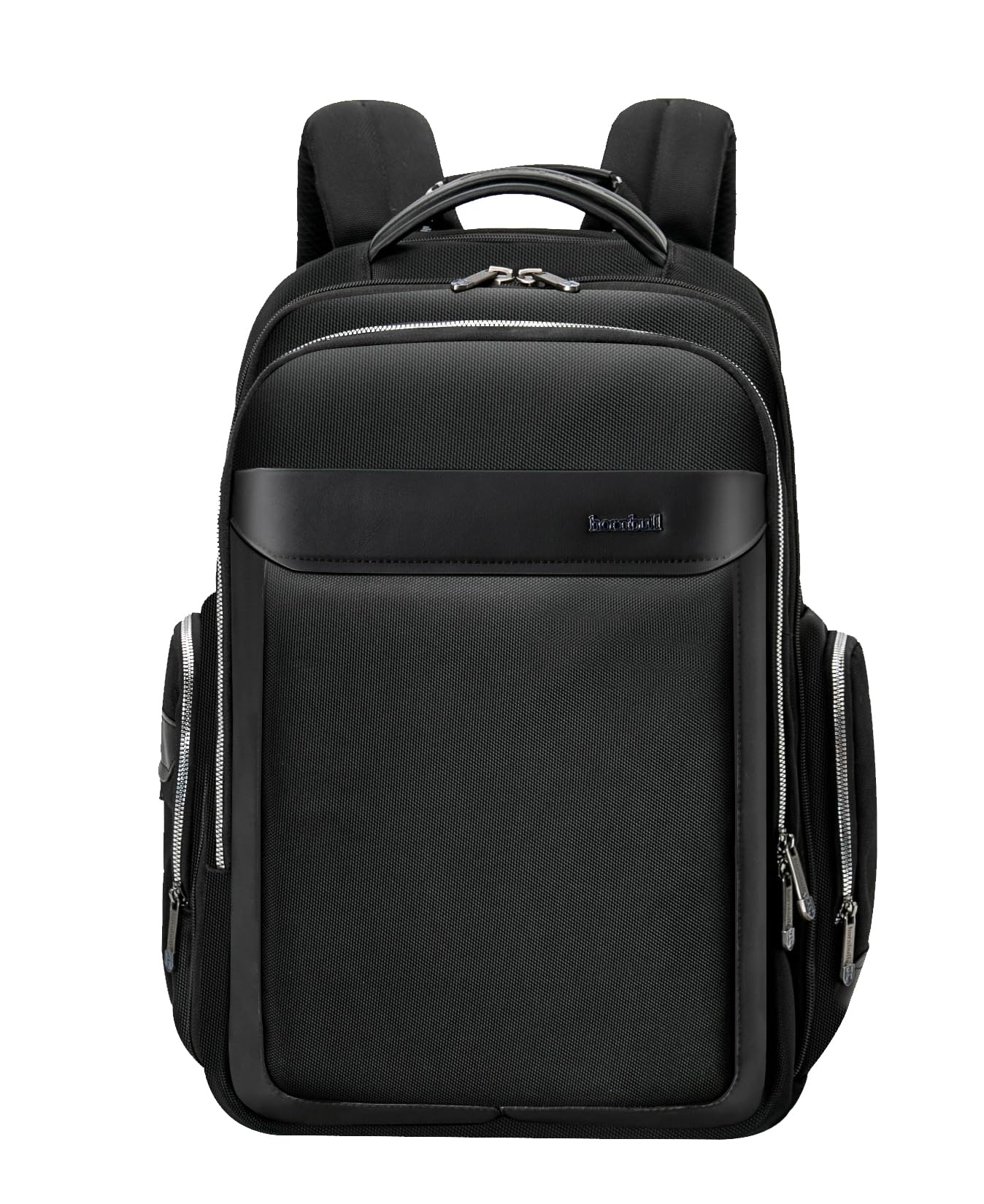 HORNBULL Travel Backpack for Men 45L Large Heavy Duty Office Travel Laptop Bag Fit Upto 17" Laptop 1680D Polyester Water-resistant Padded Overnight Laptop/Clothes Bag with Multi-Pocket, Black