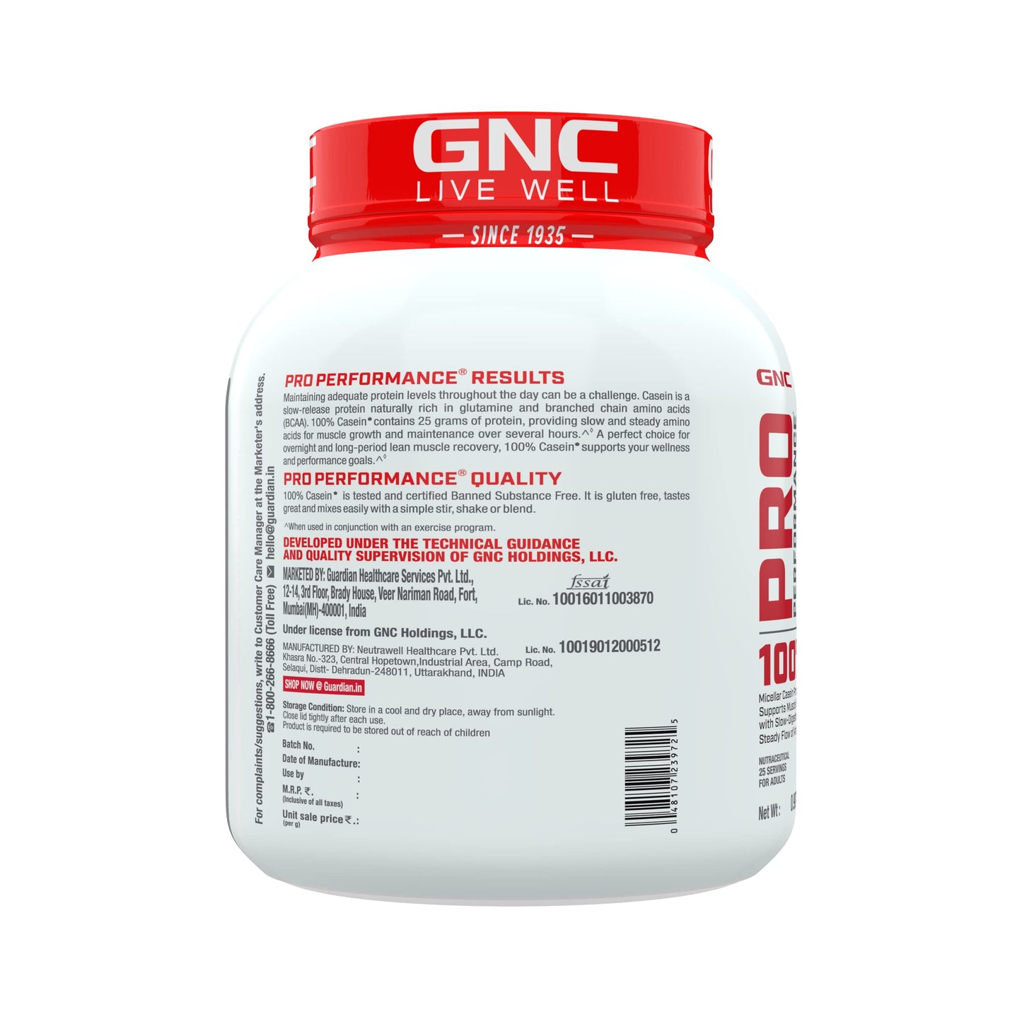 GNC Pro Performance 100% Micellar Casein | 2 lbs | 25 Servings | Overnight Muscle Recovery | Helps Stay Full | DigeZyme® For Easy Digestion | 25g Protein | 15g EAA | 7g BCAA | Chocolate Supreme