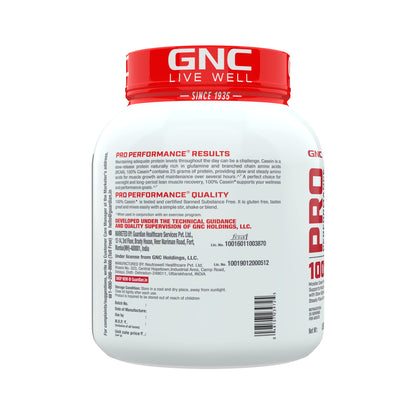 GNC Pro Performance 100% Micellar Casein | 2 lbs | 25 Servings | Overnight Muscle Recovery | Helps Stay Full | DigeZyme® For Easy Digestion | 25g Protein | 15g EAA | 7g BCAA | Chocolate Supreme