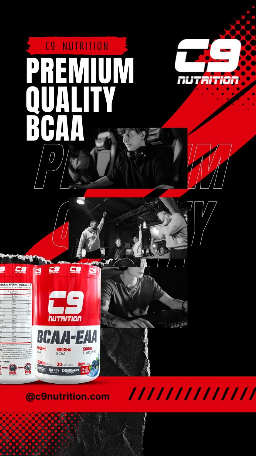 C9 Nutrition BCAA + EAA Powder | Sugar Free Powerful Intra Workout | Mu- image 5