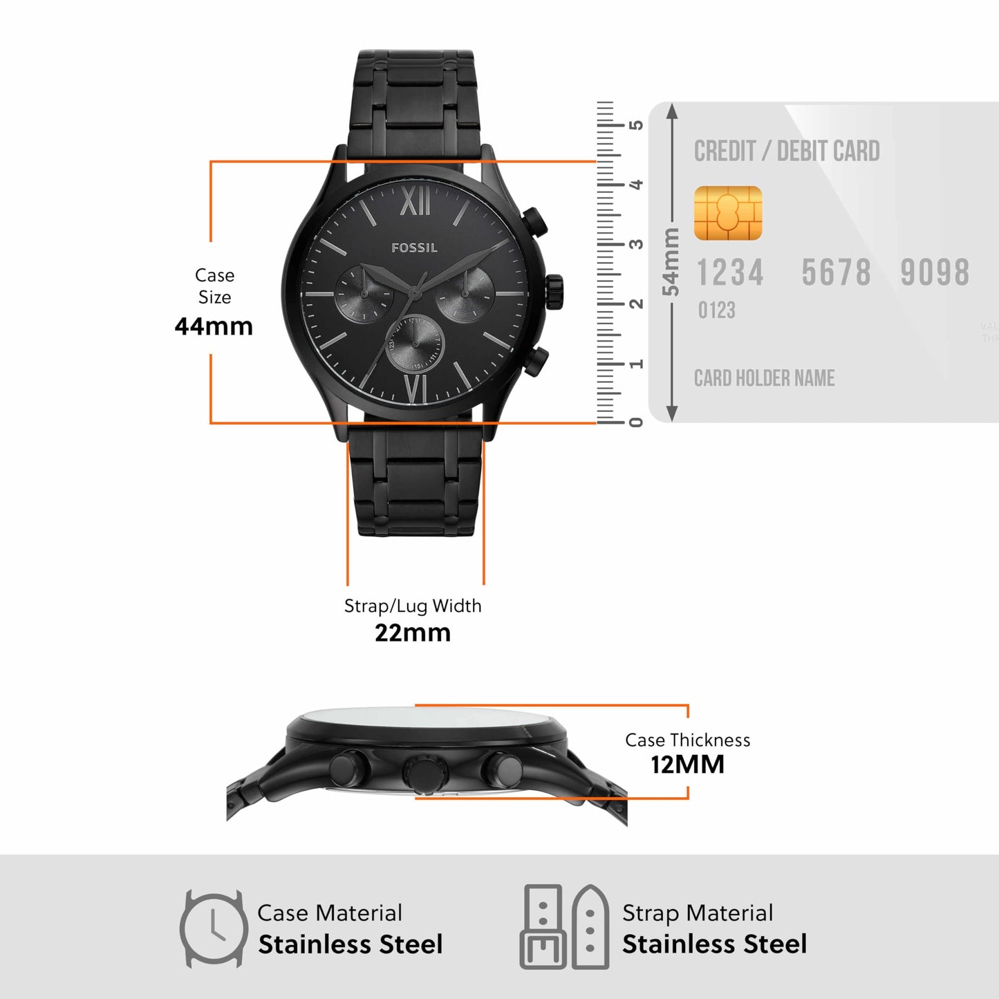 Fossil Fenmore Analog Black Dial Men's Watch-BQ2365
