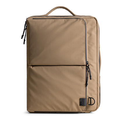 DailyObjects Pivot Convertible Briefpack Bag (16L) |Unisex|Fits 13/14/15.6 inch Laptop/Macbook Pro/Air|Lightweight|Stylish Backpack|Office/Daily Use/Travel|Multi Pocket|Adjustable Strap-Beige