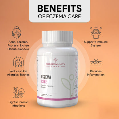 Autoimmunity care Eczema Care | with S.Boulardii, Eczema, Skin Allergies, Skin Rashes, Acne, Alopecia | Supports Immune System, Reduces Systemic Inflammation | 60 Capsules