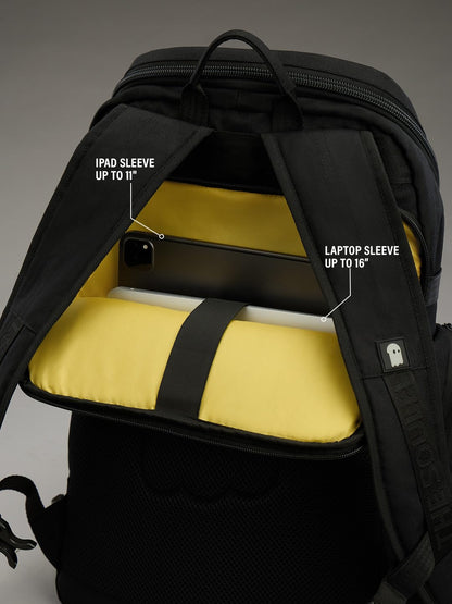 The Souled Store Bumblebee: Tactical Autobot Backpacks | Premium Padded Laptop Bag with Multi-Utility Pockets | Transformers Edition Unisex Travel Rucksack for Men & Women – Stealth Yellow & Black