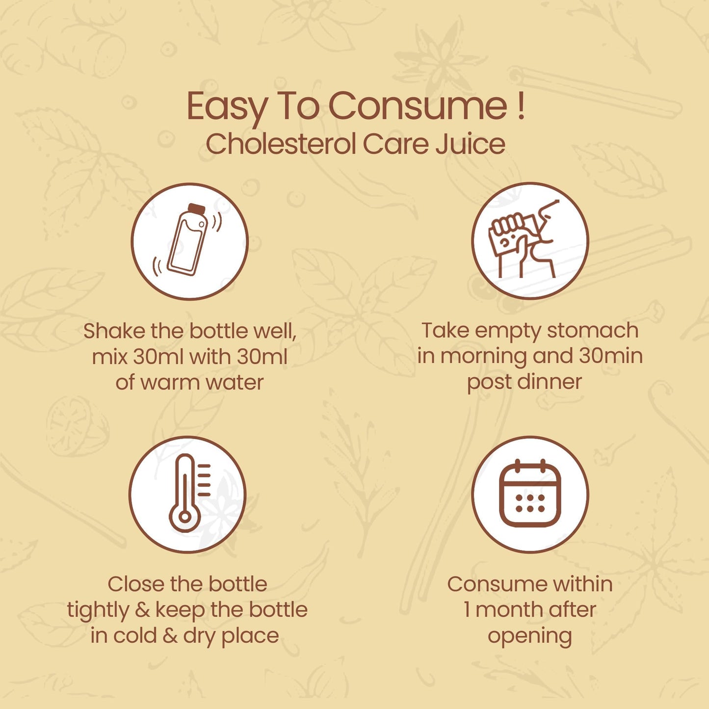 KRISHNA's HERBAL & AYURVEDA Cholesterol Care Juice - 500 Ml | Contains Honey With Apple Cider Ginger Garlic, Sugar Free, Health Drink
