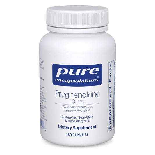 Pure Encapsulations - Pregnenolone 10 mg - Hypoallergenic Supplement - 180 Capsu