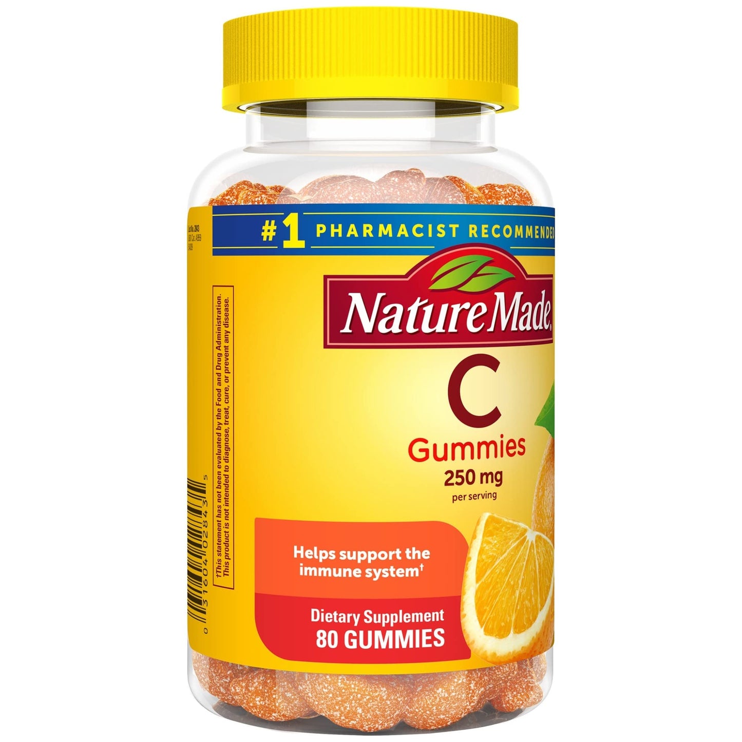 Nature Made Vitamin C Adult Gummies Tangerine, 80 Count