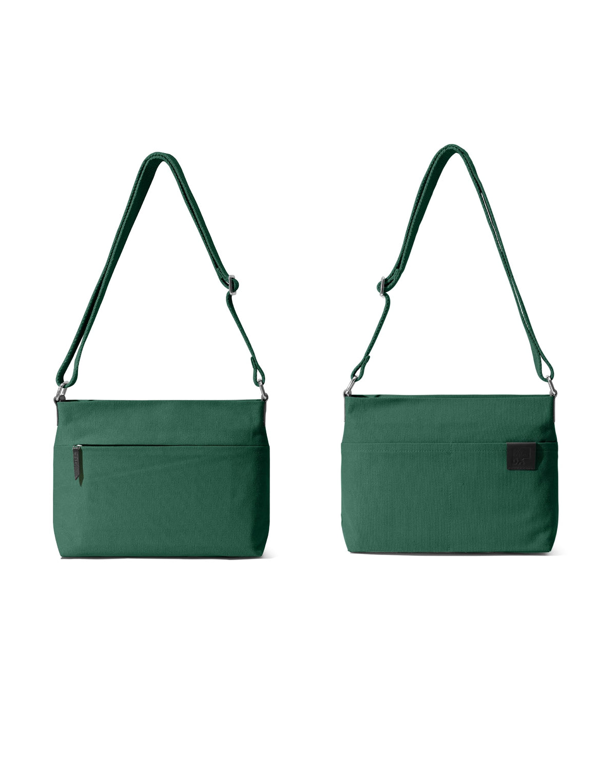 DailyObjects Unisex All Sunday Sling Crossbody Bag| Premium-Quality Solid Canvas Purse With Slip Pockets| Ergonomic Design| Handcrafted| Adjustable Shoulder Strap| Men & Women Essentials| Forest Green