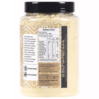 Urban Platter Pure Pea Protein Powder, 500g- image 6
