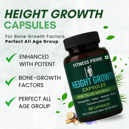 Fitness Prime Herbal Wellness Capsules (60 Capsules) | Essential Vitamins & Minerals Supplement | Supports Bone Health, Immunity & Daily Wellness | Ayurvedic Health Care Formula