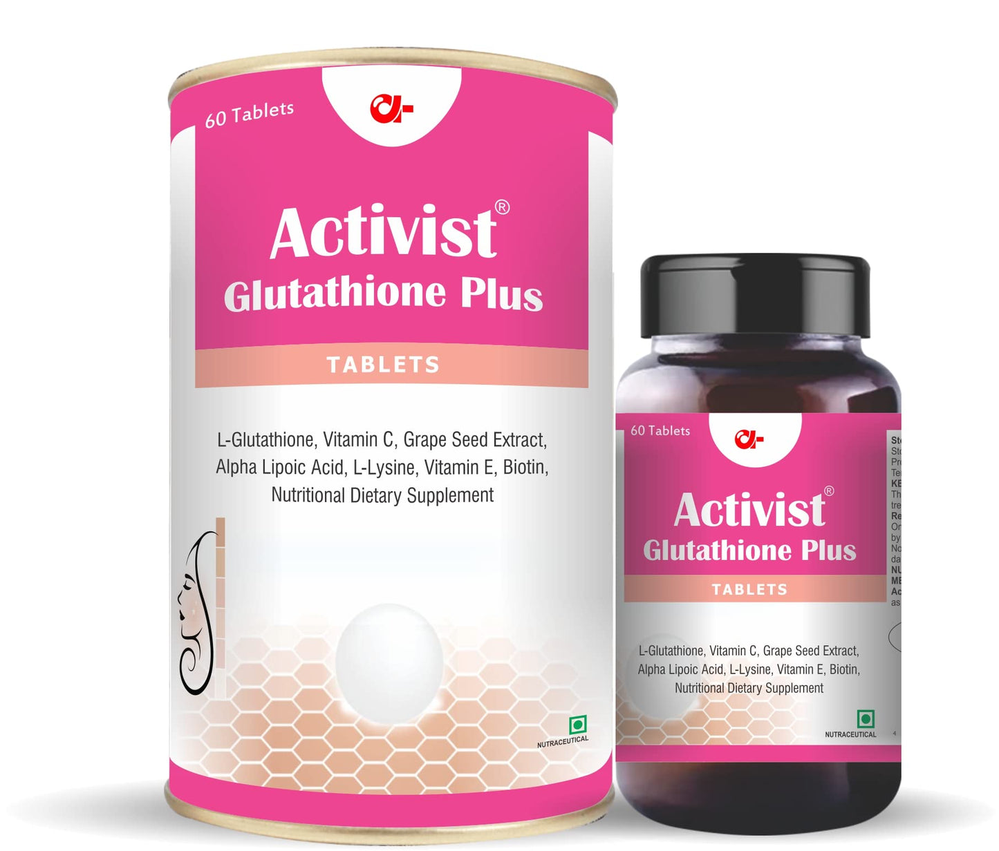 Activist Glutathione plus Tablet – Glutathione, Vitamin C, Vitamin E & Biotin Tablet, (60 Tablets)
