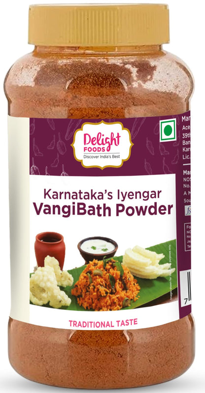 Delight Foods Karnataka Iyengar Vangibath Masalas Powder, 250g