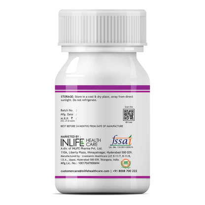 INLIFE Alpha Lipoic Acid ALA 300mg, Universal Antioxidant Supplement, Nerve Health & Energy Support, Men Women, 60 Veg Capsules (Pack of 1, 60)