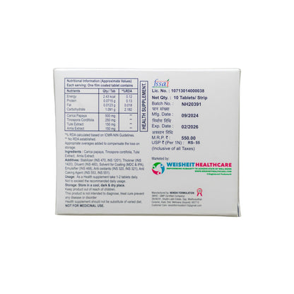 Weisheit Healthcare Plate-Kraft Tablet 10?S Pack of - 2