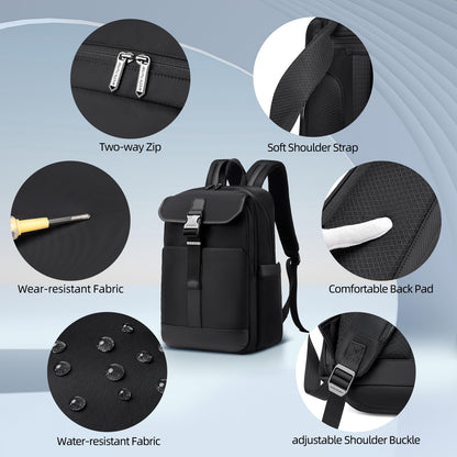 Arctic Hunter Laptop Backpack for Men Women Stylish College Backpack Anti-theft 15.6" Laptop Bag with USB Port Water-resistant Sleek for Daily School Office Commuting (B00812, Black)