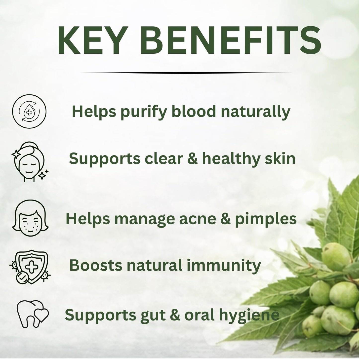 Ayurcaps Neem Supplement 500mg 60 Veg Capsules | Herbal Neem Extract For Skin Wellness, Detox Support And Immune Support | Supports Healthy Skin And Digestive Balance