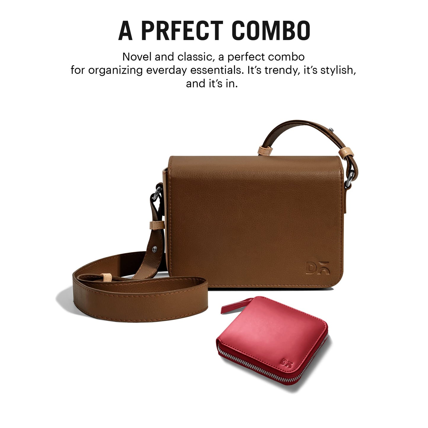 DailyObjects Sol Box Sling Crossbody Bag for Women and Stylish Latest Zip Wallet Purse for Women's & Girls | Durable Vegan Leather | Mobile Sling Bag | Magnetic Closure | Made in India | Combo