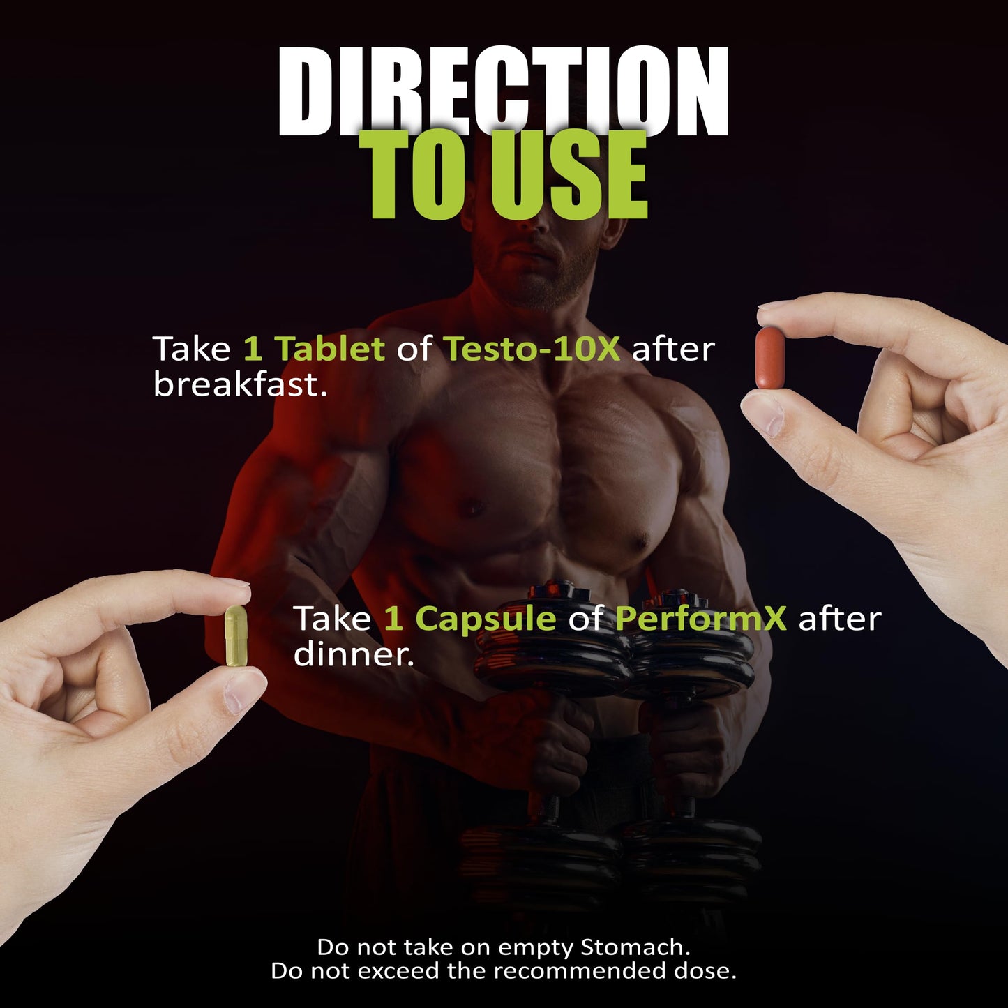 End2End Nutrition Testo-10X and PerformX Natural Testosterone Booster Supplement for Men with Shilajit, Tribulus, Ashwagandha, Safed Musli | Strength, Stamina and Performance (Combo Pack) - 30x2 N