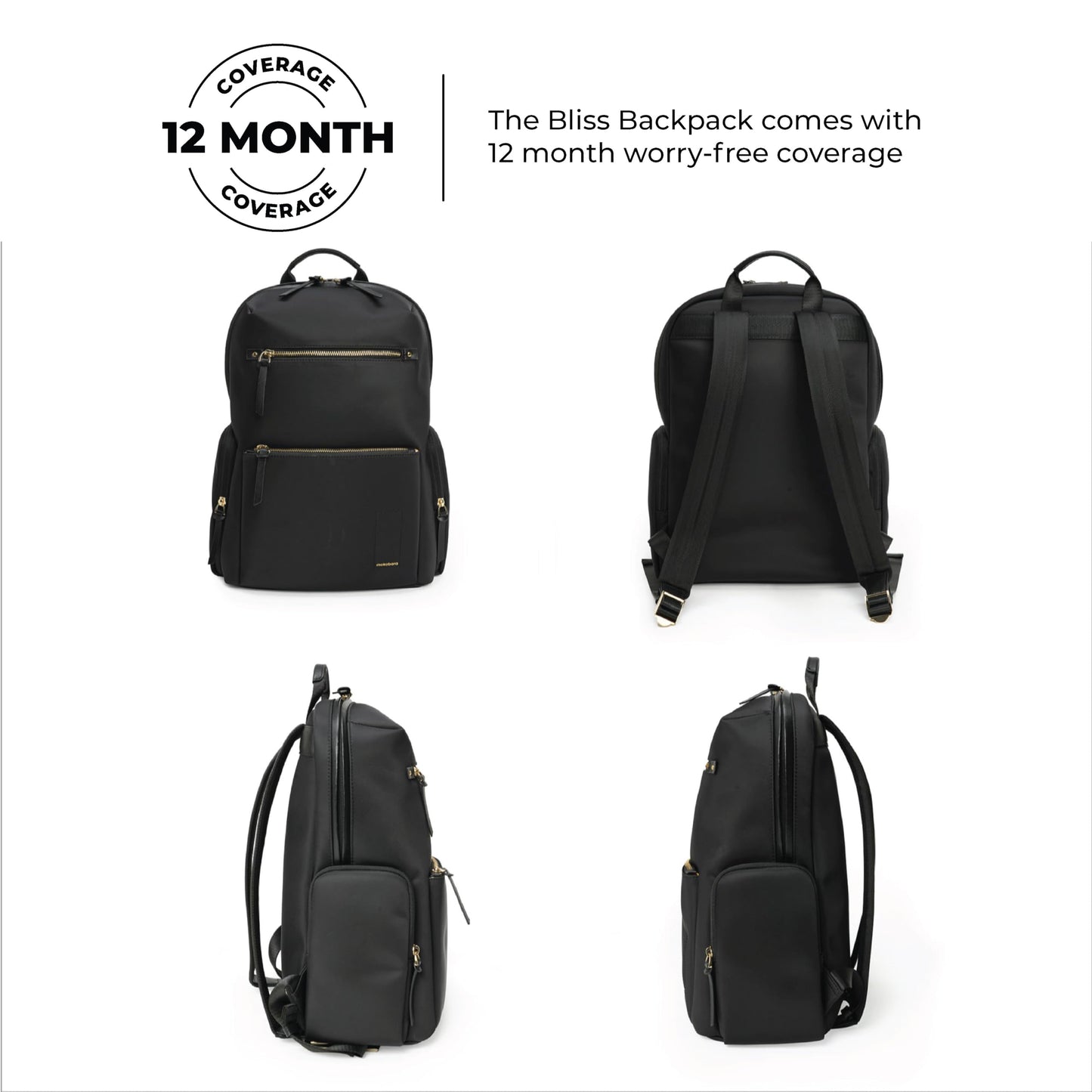 MOKOBARA Bliss 21L Laptop Backpack 14 Inch Office Travel Black