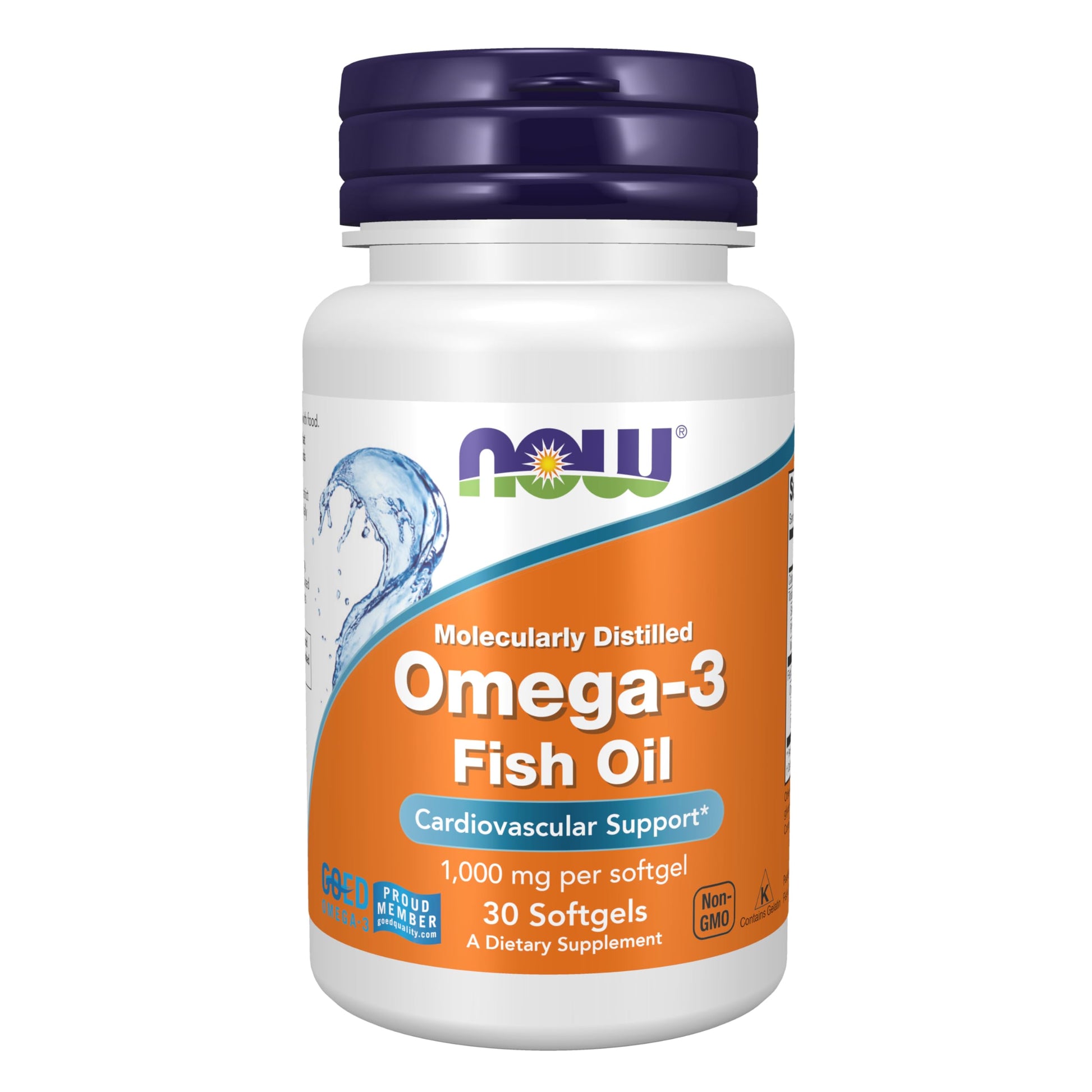 Now Foods Molecularly Distilled Omega - 3 1000 Mg Cardiovascular Support Soft Ge