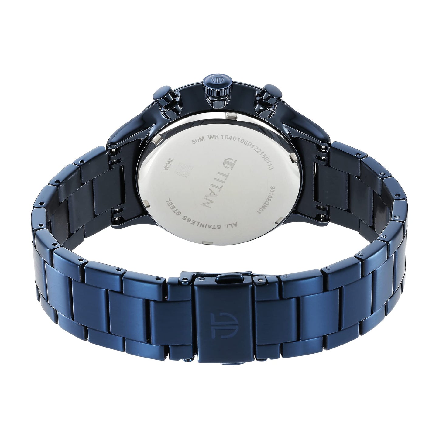 Titan Urban Magic Quartz Multifunction Blue Dial Metallic Blue Stainles- image 3