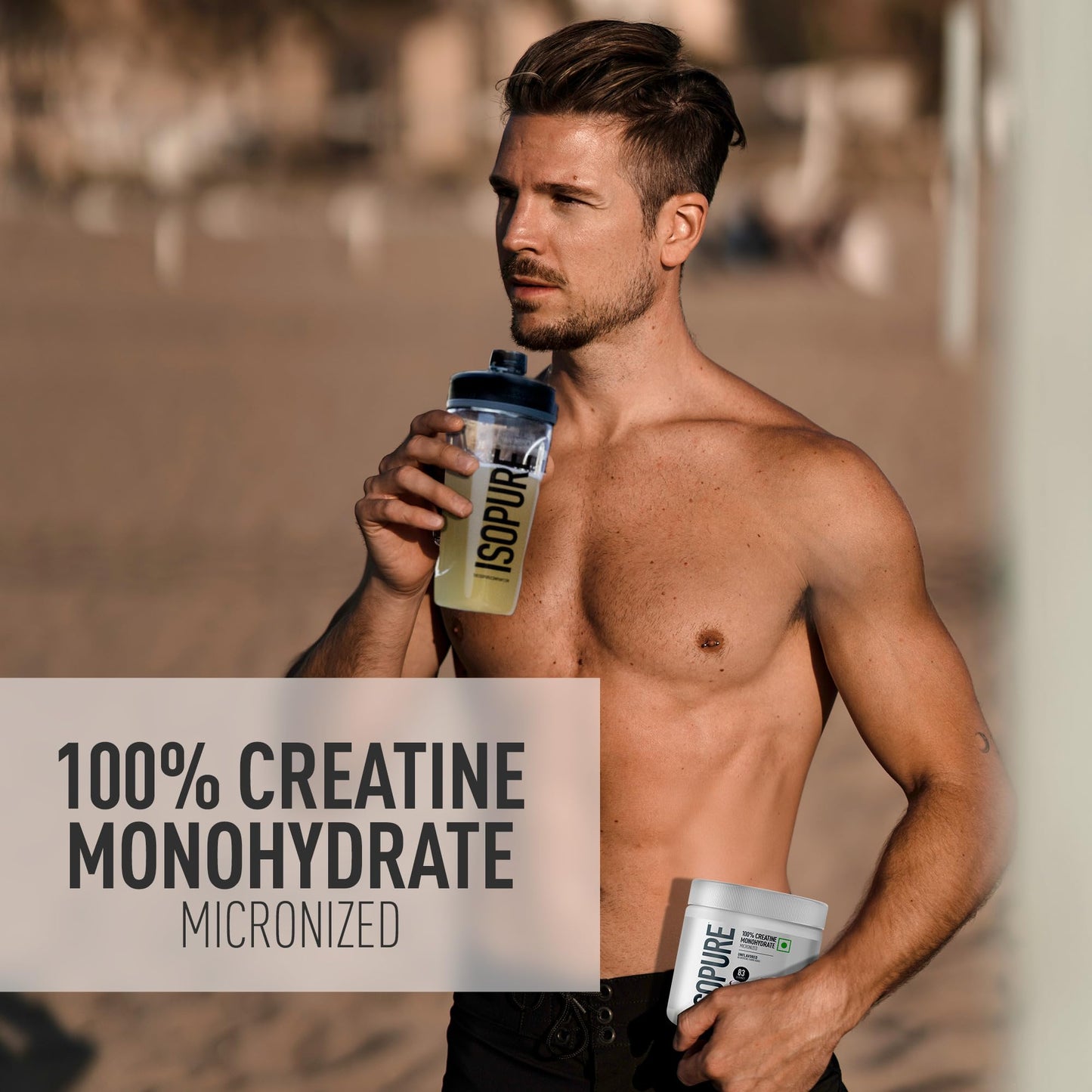 Isopure 100% Creatine Monohydrate Micronized, 250 G- 83 servings, Increase Lean Muscle Mass, Enhances Muscular Endurance,Powder