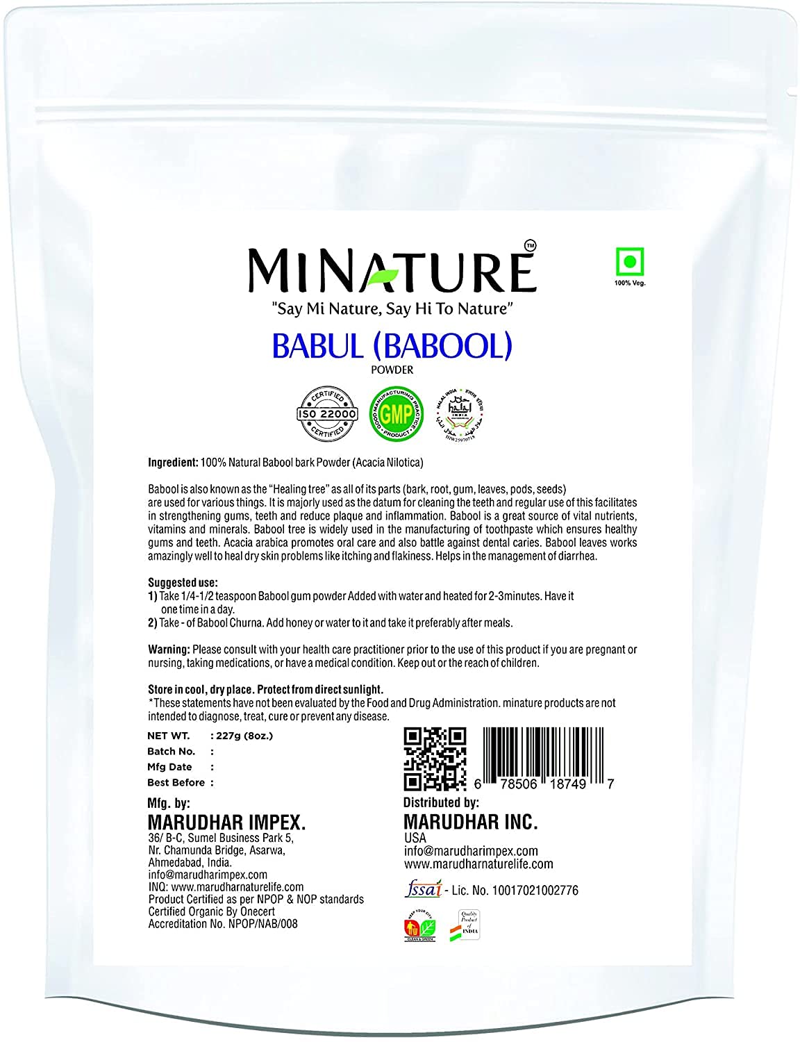 Babool Bark Powder by mi nature| Acacia Nilotica| Babool Gum | Babul Po- image 2
