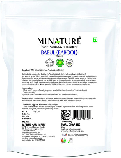 Babool Bark Powder by mi nature| Acacia Nilotica| Babool Gum | Babul Po- image 2