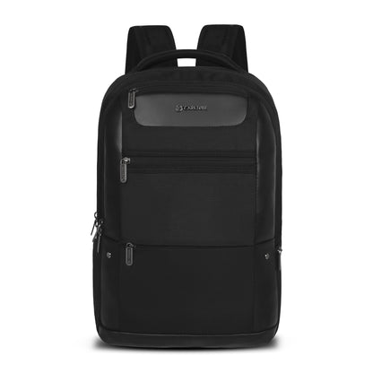 CARLTON Laptop Backpack 26L With Organized Interiors, RFID Protected Pocket, Fleece Lined Gadget Compartment & Ergofoam Back | Ferrous Black | Hampshire