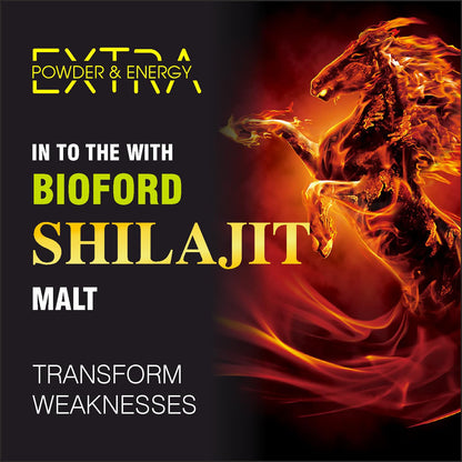 Bioford Shilajit Malt for Boost Body Power, Stamina, Endurance, Strength and Overall Wellbeing Naturally for Men & Women 400g (Pack of 1)