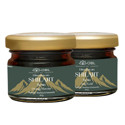 OBL Organic by Loupez Shilajit Resin Pack of 2 (Orange & Ashogold)