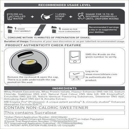 MuscleBlaze Biozyme Whey Protein Powder, Blend of Whey Isolate & Concen- image 4