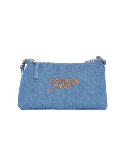 Tommy Hilfiger Logo Blue Cotton Sling Bag