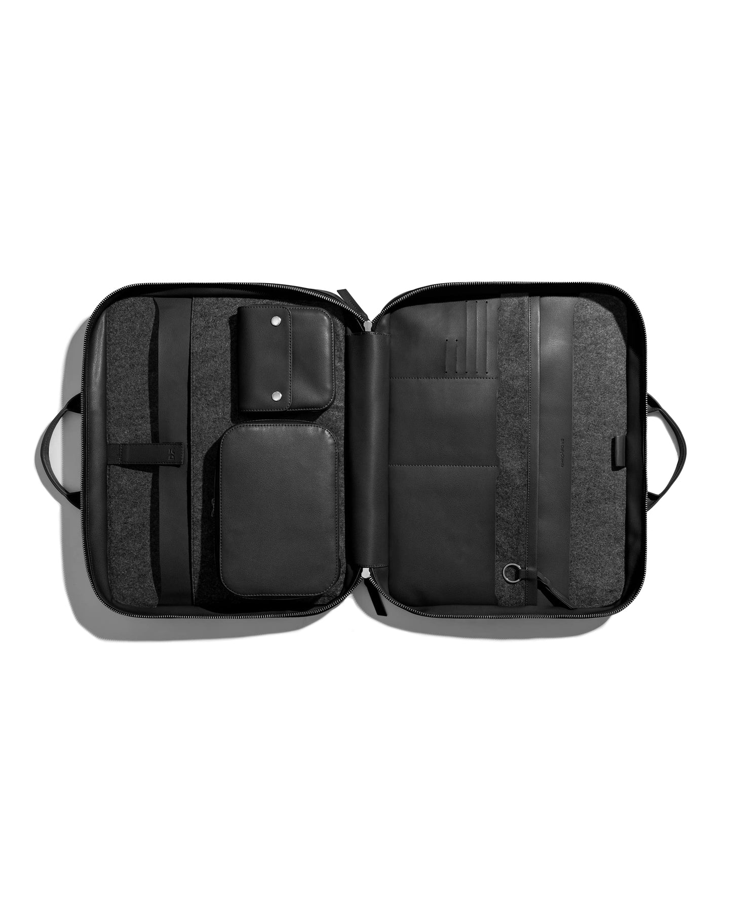 DailyObjects Unisex Black Urban Classic Briefcase Vegan Leather Laptop Messenger Bag (13L) Adjustable Straps, Zip Closure Slip Pockets, Detachable Carry Pouch And A Large Storage For 14 Inch Laptops