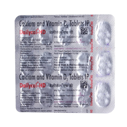 Dailycal Hd 500 Mg /1K - Strip of 15 Tablets