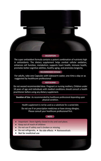 Nutriyaan Advanced Resveratrol For Glowing Skin And A Radiant Heart (500mg, 60 Veg Capsules)