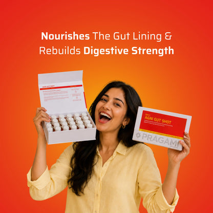 Pragami Gut Shots - 15 Ayurvedic Digestive Shots 10ml Each - Gut Health Supplements - No Added Sugar/Preservatives - Gut Cleanse Detox - Supports Gut Care & Detox - Ideal for Daily Routine