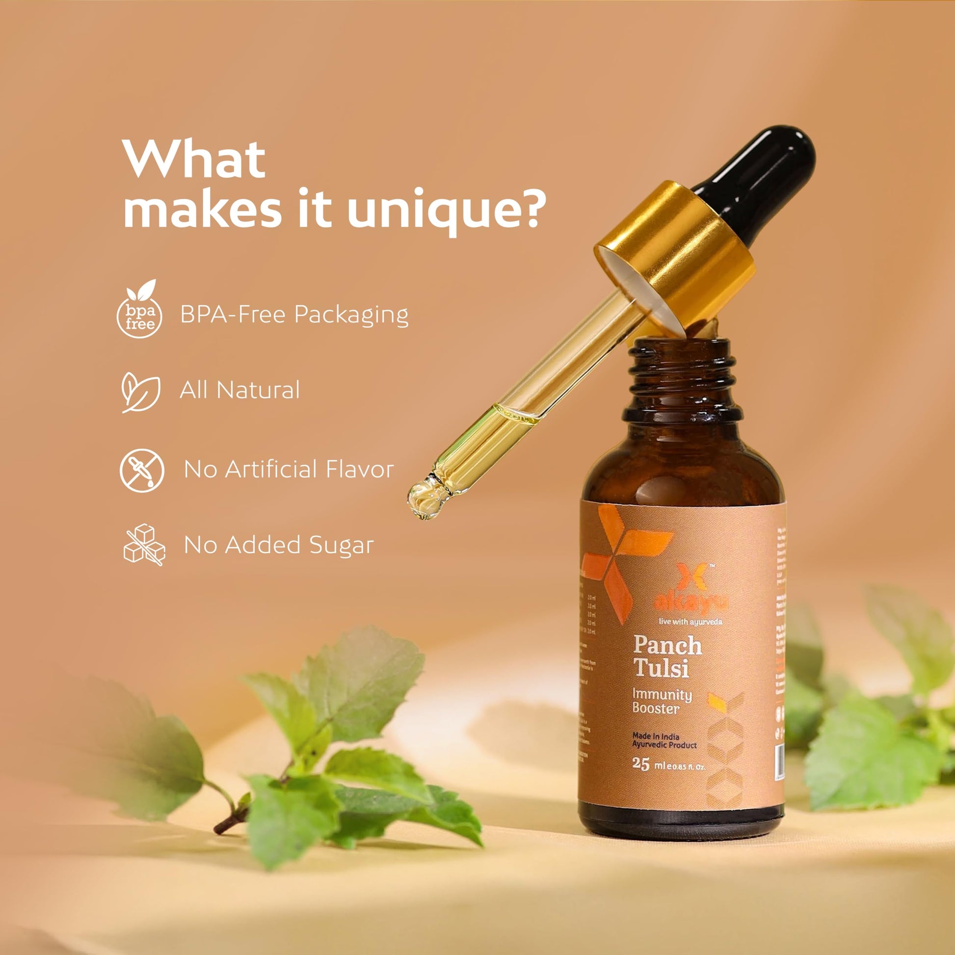 Akayu Ayurvedic Panch Tulsi Oil - 25 ml | Immunity Booster and Blood Pu- image 4