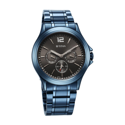 Titan Neo Splash Gray Dial Quartz Multifunction Stainless Steel Strap W- image 6