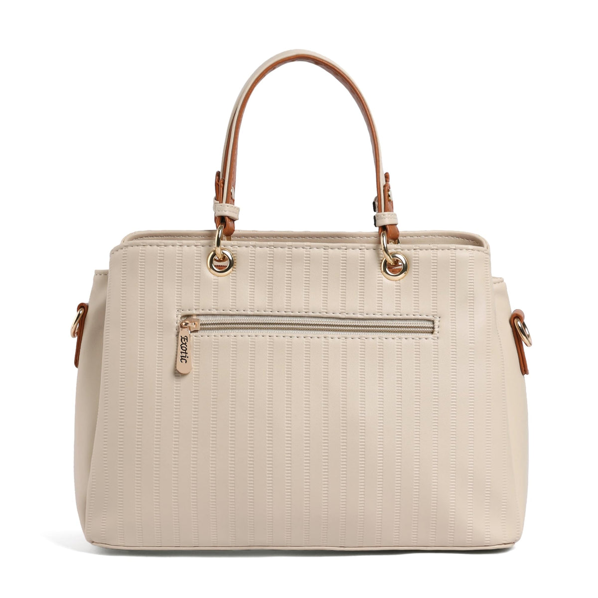 EXOTIC® Women's Striped Line Handbag, Beige