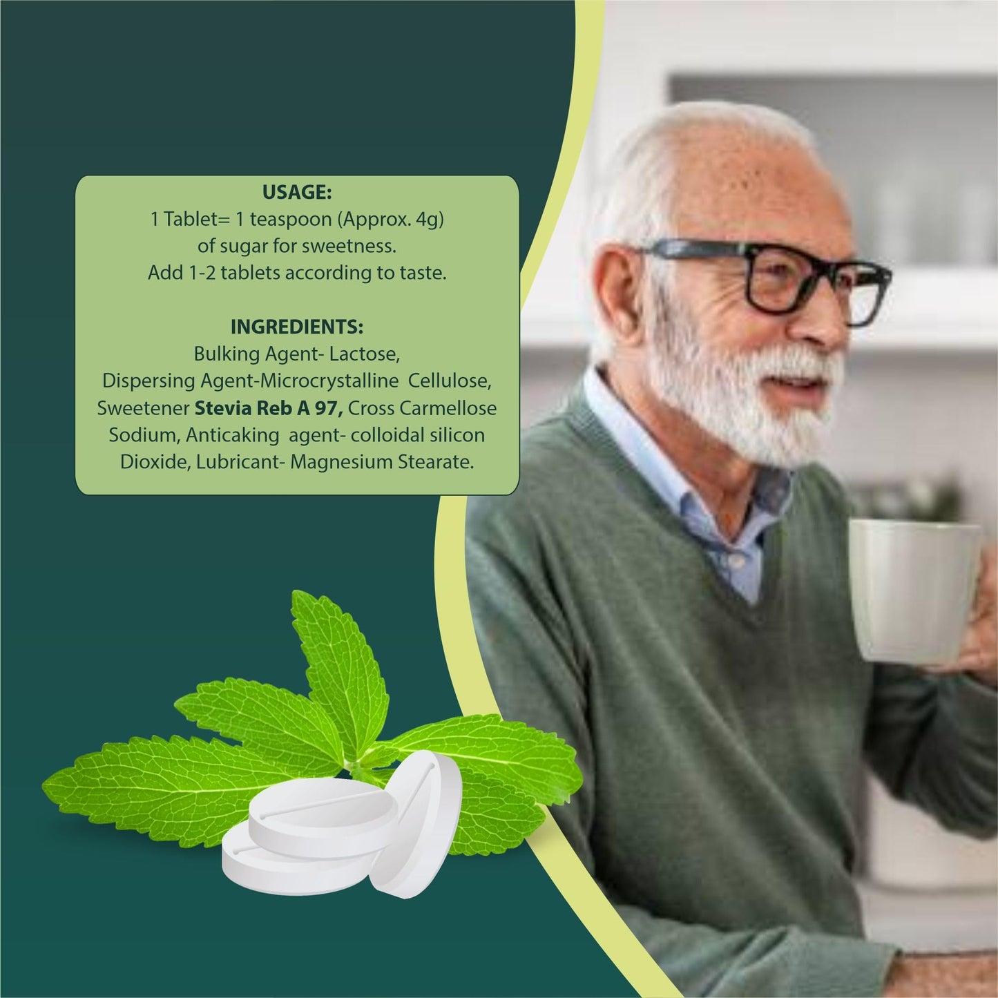 Zindagi Stevia Sugar Free Tablets | Natural Stevia Powder | Zero Calorie Sweetener | Combo Pack