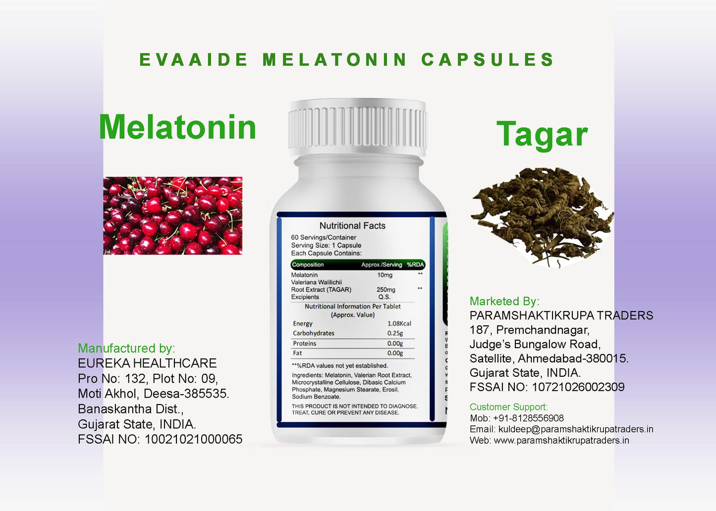 EVAAIDE Multivitamin (60 Tablet, Melatonin)