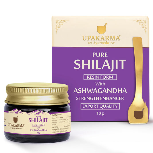 UPAKARMA Ayurveda 100% Ayurvedic, Shilajit/Shilajeet Resin Form with Ashwagandha