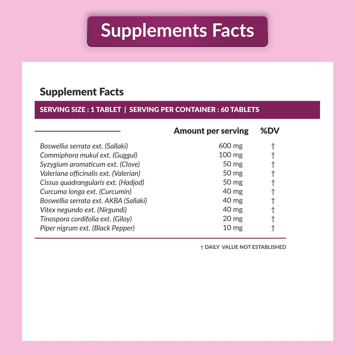 SATVAM Joint Support (60 Tabs) | For Joint Pain Relief, Mobility Support & Healthy Cartilage