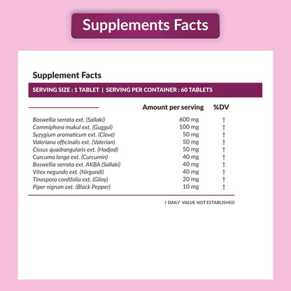 SATVAM Joint Support (60 Tabs) | For Joint Pain Relief, Mobility Support & Healthy Cartilage