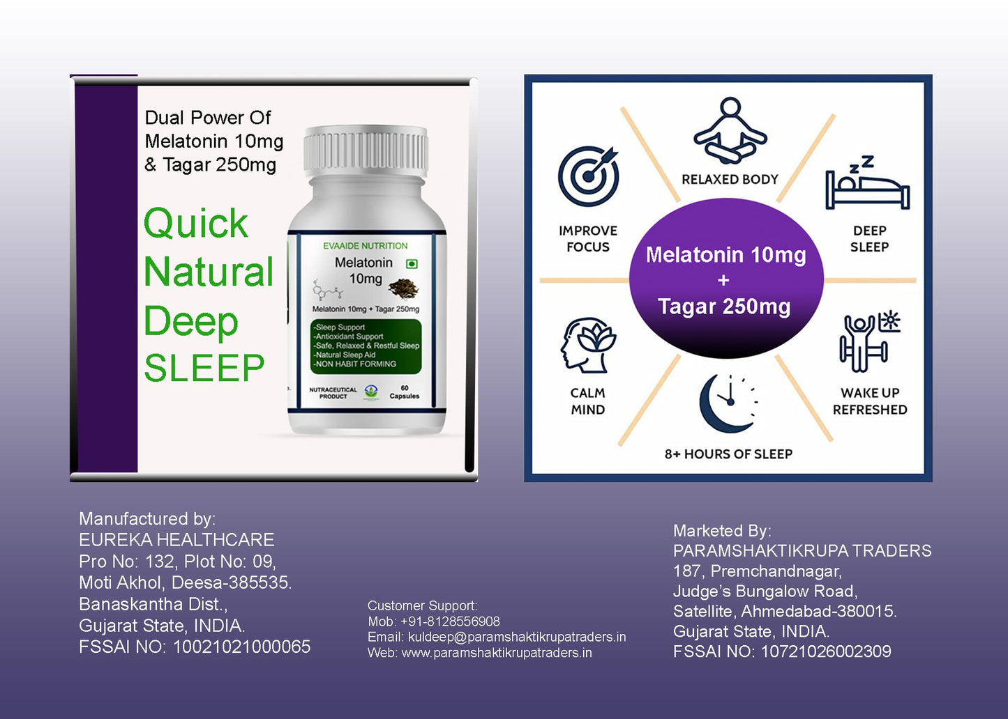 EVAAIDE Multivitamin (60 Tablet, Melatonin)
