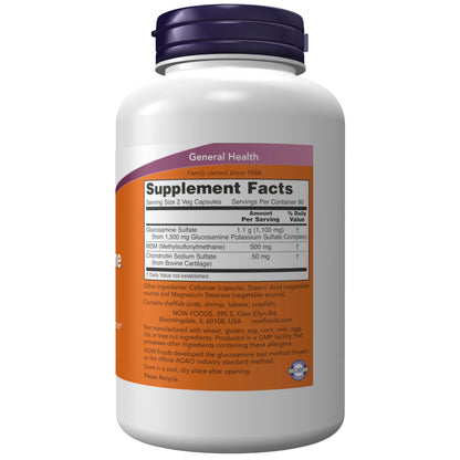 NOW Foods Glucosamine and MSM Joint Health 180 AD