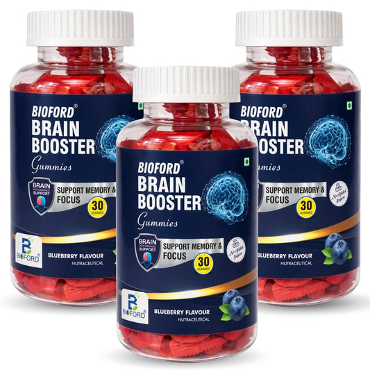 Bioford Brain Booster Gummy Bacopa Monnieri Boosts Memory, Focus & Concentration Brain Fog Support Improve Quality of Life Bacopa monneieri