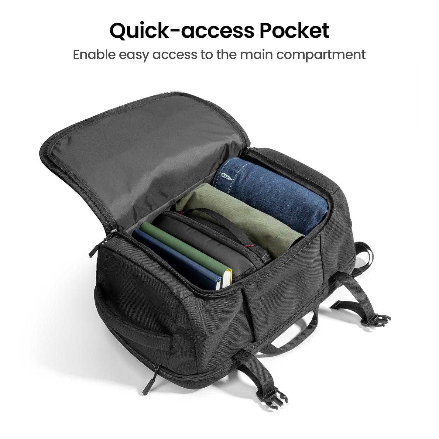 Tomtoc Navigator-T66 Lite Travel Laptop Backpack 17 Inch/ 40L-Black