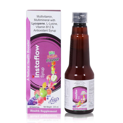 Maandev Lifecare Instaflow Sugar-Free Multivitamin Syrup & Kolesta Ayurvedic Heart Health Syrup | Energy, Immunity & Cardiac Support | Herbal & Sugar-Free Wellness Combo for Men & Women